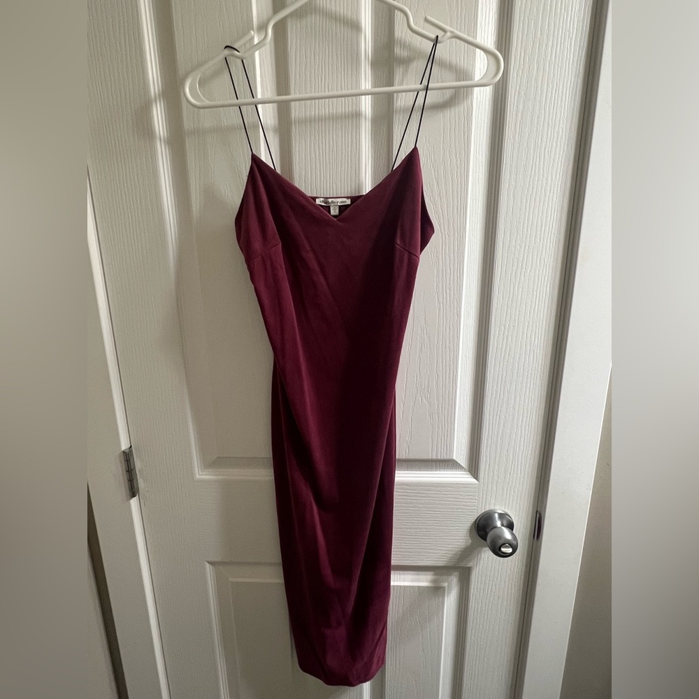 Charlotte Russe VelvetStrapless Burgundy Dress